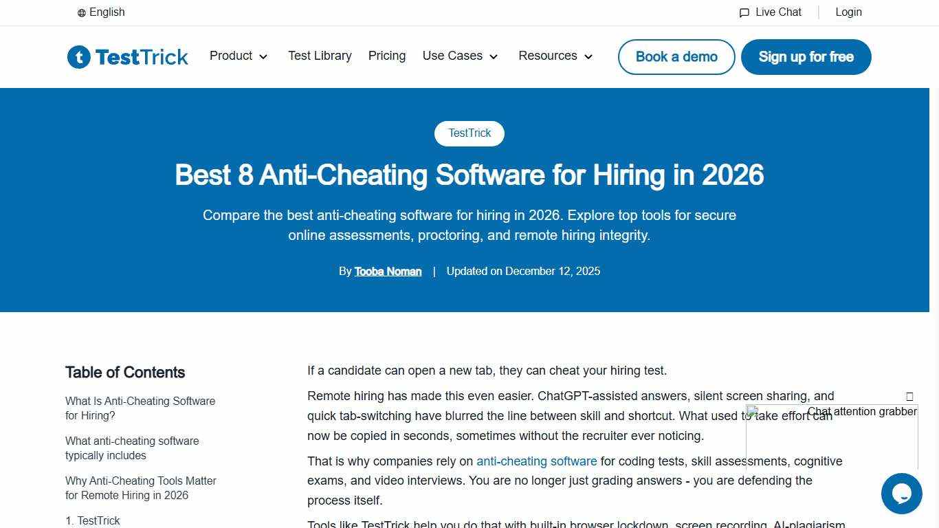 Best 8 Anti-Cheating Software for Hiring in 2026
